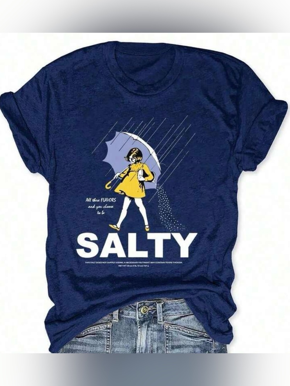Salty Graphic Short Sleeve Tee - Navy Blue